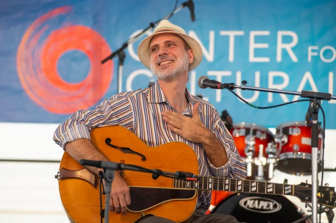 Richmond Folk Festival 2024 Danny Knicely on the Center for Cultural Vibrancy stage at the Richmond Folk Festival